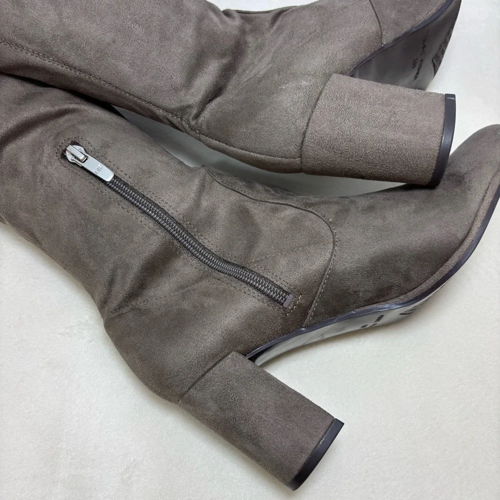 Marc Fisher‎ Over the Knee Boots Suede Taupe Size 8M